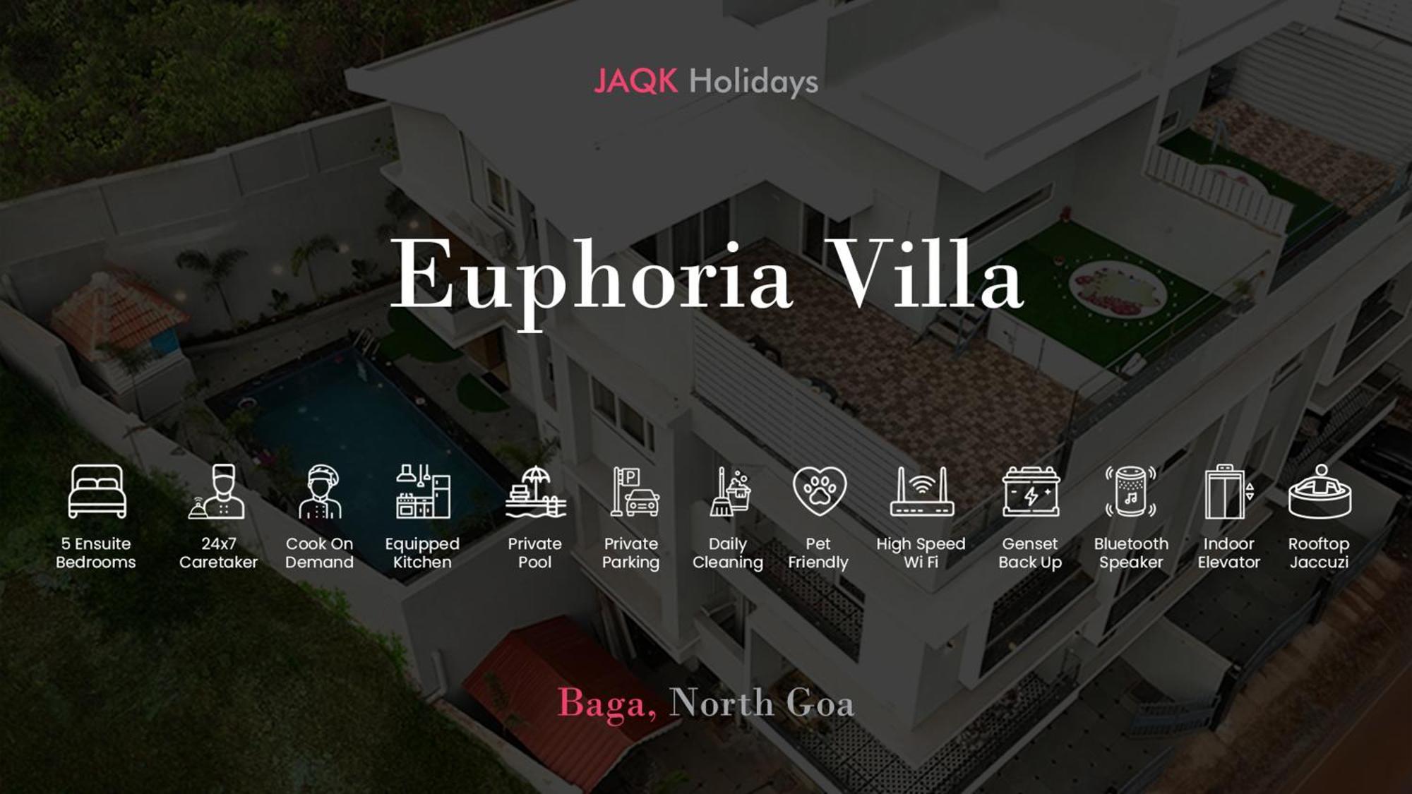 Euphoria Luxury Villa - 5Bhk - Private Pool - Jacuzzi, Бага Экстерьер фото